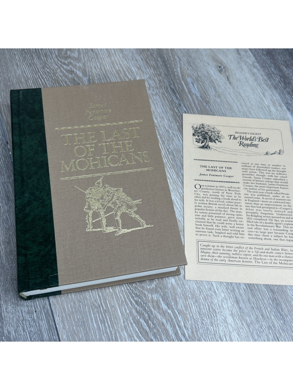 The Last Of The Mohicans James Fenimore Cooper Book +Insert World's Best Reading